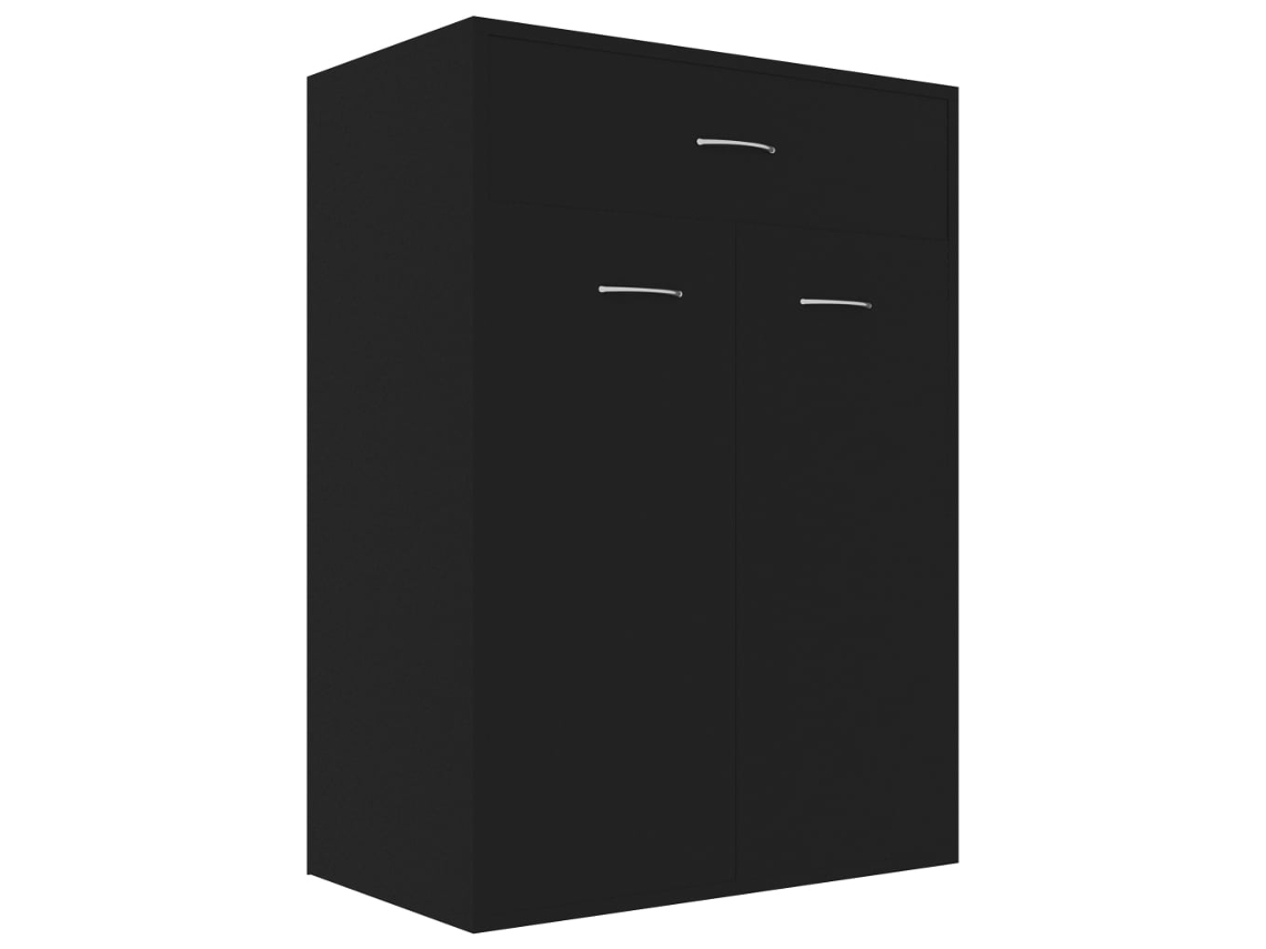 Zapatero VIDAXL Negro Madera contrachapada (60x35x84 cm)