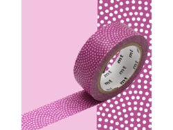 Cinta adhesiva decorativa con puntos Samekomon - Morado - 1,5 cmx7 m