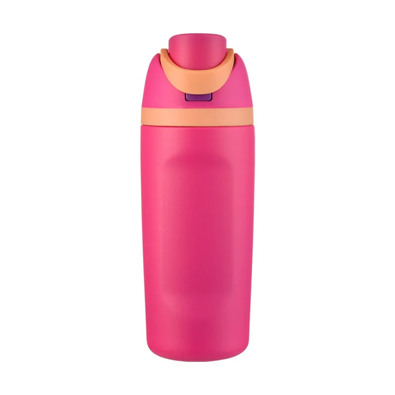 (rojo, 710 Ml) Botella De Agua Deportiva Con Aislamiento Al Vacío, Fabricada En Acero Inoxidable 304, A Prueba De Fugas, Con Asa.