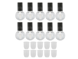 10 tubos de brillo labial vacíos de 5 ml, tipo bola, de plástico, rellenables para bricolaje.