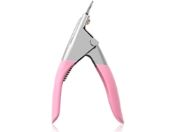 Tijeras De Uñas Profesionales De Acero Inoxidable Con Mango De Silicona Rosa De 125*770 Mm.