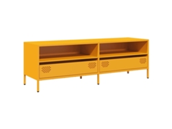 Maison Exclusive - Mueble Para Tv Acero Laminado En Frío Amarillo 135x39x43,5 Cm