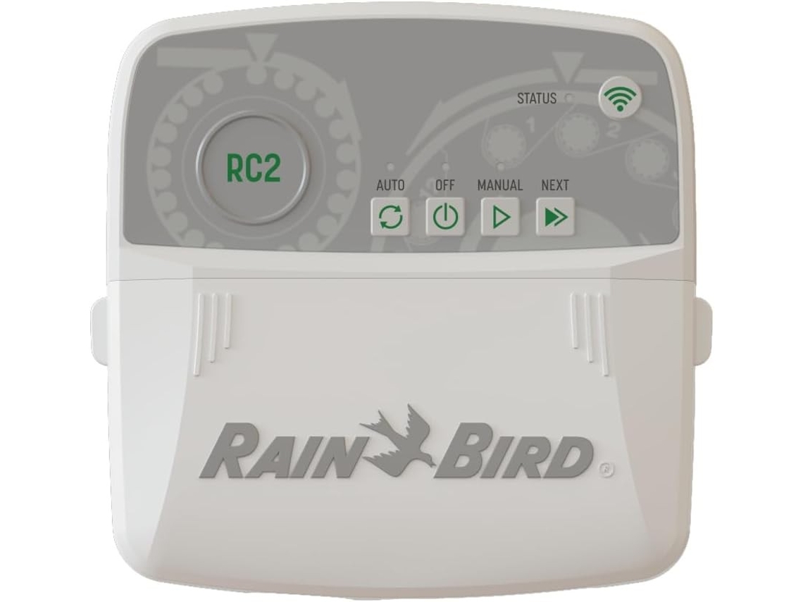 Controlador inteligente Rain Bird RC2 Wi-Fi de 4 estaciones, programable y con