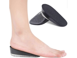 Plantillas de gel suave Ailaka con amortiguación invisible para hombres y mujeres, color negro, 3,5 cm.