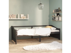 Sofá Cama De 3 Plazas Sin Colchón Gris Oscuro 90x200 Cm