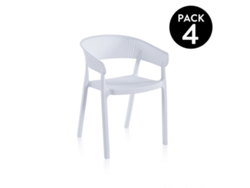 Pack 4 sillas de exterior Diza Blanco 54 x 73,5 x 50,5 cm