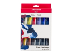 Set de pinturas acrílicas Royal Talens para paisajes urbanos, 12 x 20 ml, para artistas. Bruynzeel