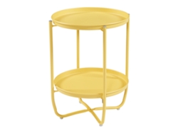 Mesita de jardín Sandefjord acero 57,5x40 cm - Amarillo [EN.CASA]