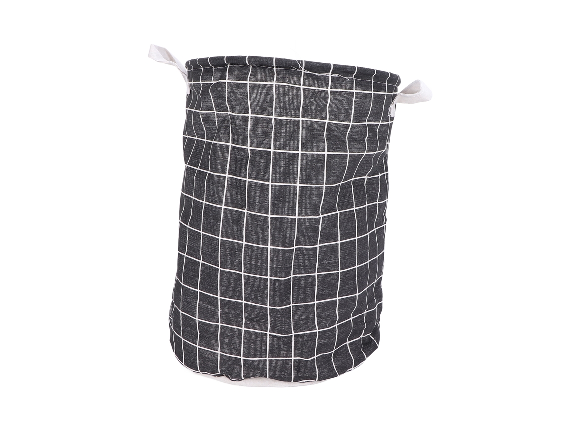 Cesto De Ropa Lavable Y Plegable De Gran Capacidad, Color Negro A Cuadros, Ideal Para El Hogar Y Salones De Belleza.