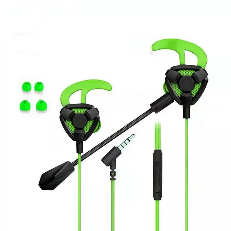 (verde) Auriculares Para Juegos Con Cable, Micrófono, Cancelación De Ruido