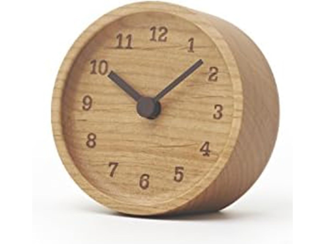 Reloj Silencioso De Madera Maciza Con Tictac Para Dormitorio, Sala De Estar, Oficina, Estante, Decoración Natural