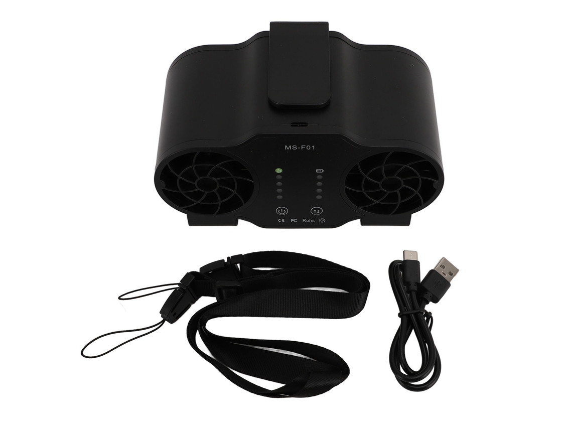 Ventilador Portátil Para Cinto Usb Recarregável 20000mah Com Funções Multifuncionais E Rotação Bidirecional