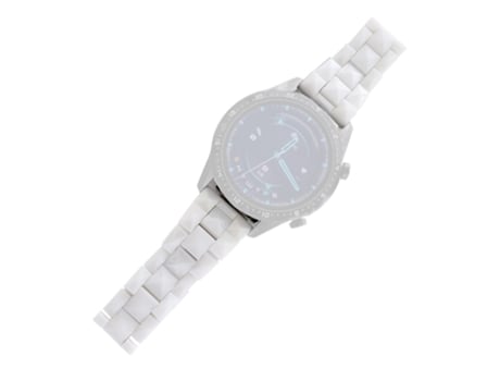 Correa de cerámica diseño de cuadrícula de rombos de cerámica 20mm para Huawei Watch GT 3 42mm/Samsung Galaxy Watch4/Watch4 Classic 46mm/42mm - bla...