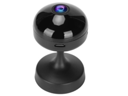 BISBISOUS V720 Cámara Wifi 150 Gran Angular Cámara Interior/Exterior Audio Bidireccional Detección de Movimiento Visión Nocturna Negra
