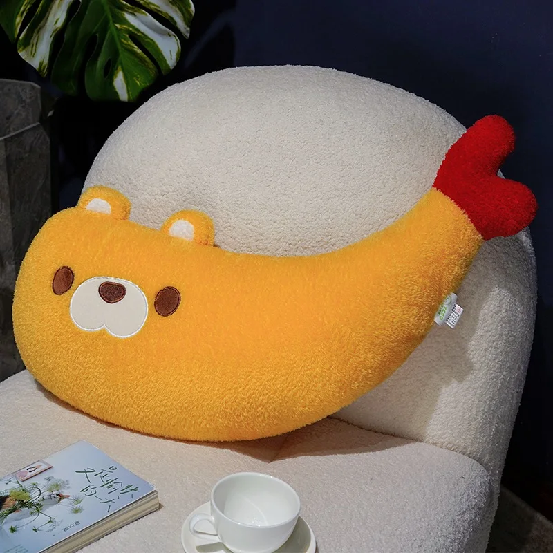 (oso De 60 Cm) Almohada De Camarones Tempura Para Adultos, Suave Y Cómoda.