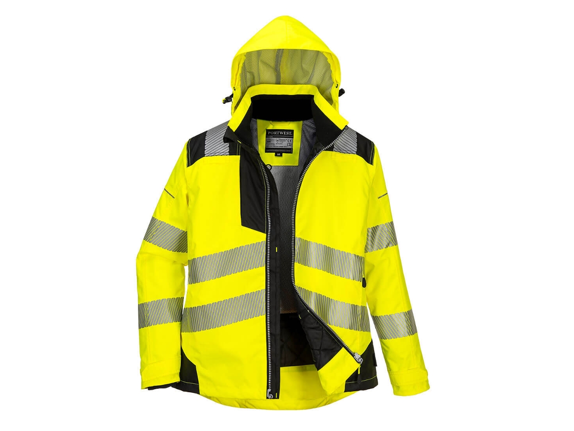 Abrigo de invierno Portwest Pw3 para mujer, cómodo y elegante, naranja y negro, talla L