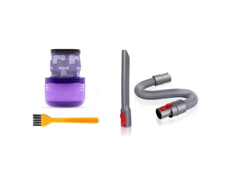 Filtro grande lavable con accesorio para rincones y manguera de extensión Flexible para Dyson V11 V10 V8 V7