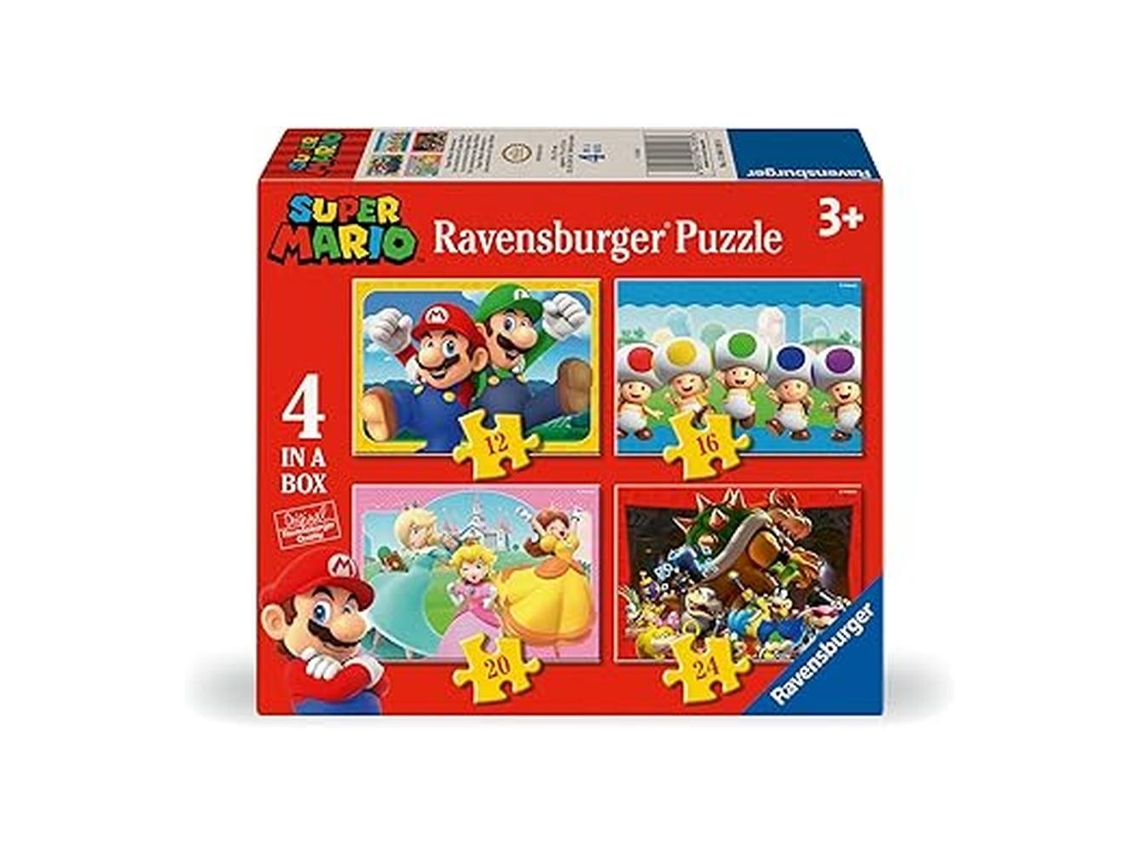 Rompecabezas Ravensburger Super Mario 4 Rompecabezas 12 16 20 24 Piezas 12004107 P25ravensburger