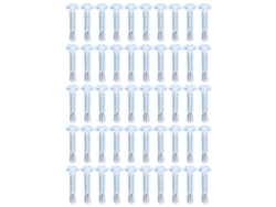 50 Tornillos Autoagujeros Cruzados De Acero Al Carbono 4,2x19 Mm Kit De Fijación De Cabeza Redonda