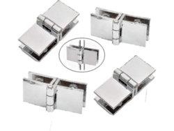 4 Bisagras De Acero Inoxidable Para Puertas De Vidrio, Bisagras Plegables Para Armarios De Cocina, Mostradores Y Baños, 5-8mm