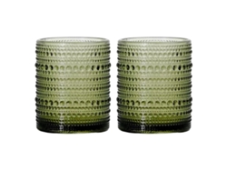 Juego de 2 vasos vintage de cristal de 355 ml, transparentes, para cerveza, cócteles y whisky.