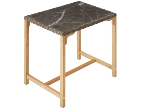Mesa de bar de ratán Kutina 96 x 65 x 100 cm