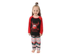 Kkpm-Pijamas Family Christmas With Fun Round Cuello Manga Larga Niños 4-5y Color Image