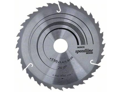 Disco de Sierra Circular BOSCH Speedline Madera 190x30x2.4 mm - 24