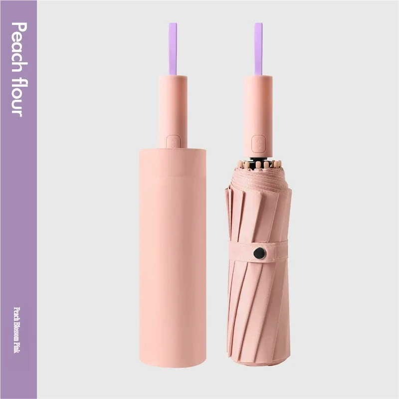 (rosa) Guarda-sol Totalmente Automático, Série Dream, 72 Varetas, Proteção Uv