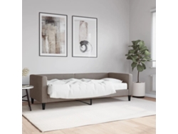 Sofá Cama Con Colchón Tela Gris Taupe 80x200 Cm
