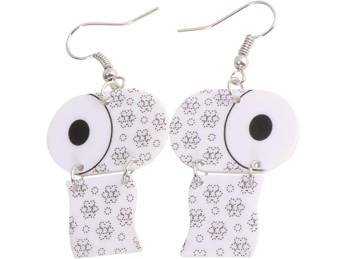 Divertidos Pendientes Colgantes Hechos Acrílico Elegante Decorativo Mujer Regalo Original Creativo Par