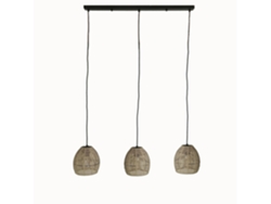 Lámpara Colgante LEDKIA (Beige - E27 - 3x40 W - Papel Trenzado)