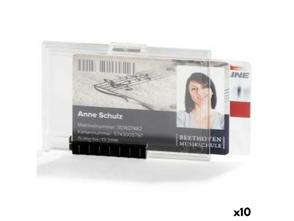 Funda para Tarjeta Identificativa Durable Duo 5,4 x 8,7 cm Transparente Plástico (10 Unidades)