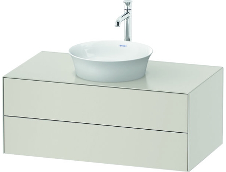 DURAVIT Tulip blanco, mueble de baño de pared, ancho 1000 x fondo 550mm, con 2 cajones, con tecnología Tip-on, WT49860