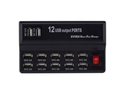 Cargador Usb De 12 Puertos, Concentrador De Carga Para Smartphones, Tabletas Y Lectores Electrónicos, Enchufe Australiano.