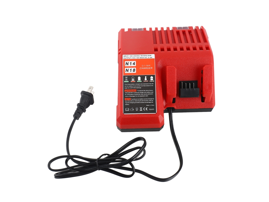 Carregador Rápido De Bateria Li-ion 14v‑18v Com Proteção Multinível Para M12