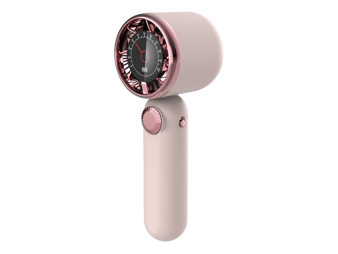 Mini Ventoinha Portátil Ecrã Digital Velocidade Vento Ajustável Carregamento Usb Casa Exterior Exceto Verão
