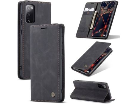 Carcasa Samsung S20 FE Livro Caseme Elite Negro