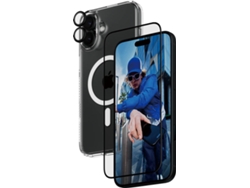 Paquete de protección 3 en 1 PANZERGLASS para iPhone 16 Plus (Funda + Protector de pantalla + Protector de cámara)