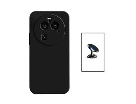 Funda Proteção Traseira para Oppo Oppo Find X6 Pro GIFT4ME Silicona Negro
