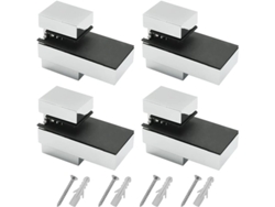 Soporte Para Estante, 4 Piezas, Soporte Para Estante De Vidrio, Con Tornillos, Grosor De Fijación De 3 A 15 Mm.