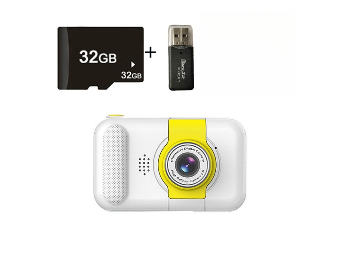 Cámara infantil HD 4000W Pixel 24 polos IPS Tela con lente abatible 32g Blanca Yizhood
