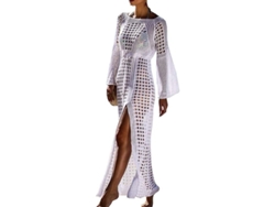 Vestido largo de playa sexy con estampado floral, top y falda de tul elástico, talla S, modelo 2026.