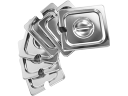Ideal para reemplazar woks y como accesorio de cocina duradero en restaurantes. Juego de 6 tapas de acero inoxidable de la marca Gokoco.