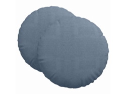 Cojines para asiento, 2 unidades, azul, Ø 60 cm, pana, terciopelo, HARLANV1