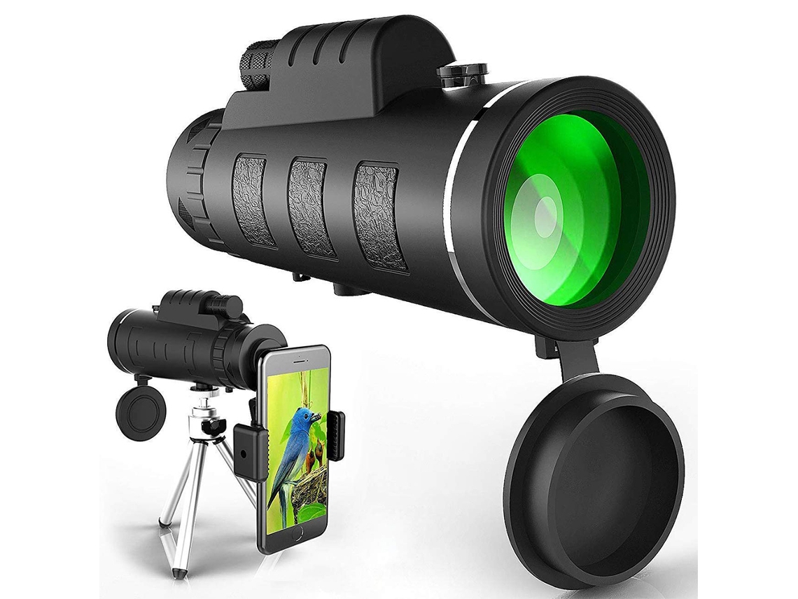 Visionary Journey, telescopio monocular 40x60 con trípode, visión nocturna de alta definición para entusiastas del aire libre, resistente al agua y