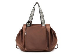 Elegante bolso de hombro de nailon, ideal para viajes, trabajo y escuela, color marrón HEXINYIGJLY