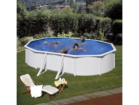 Piscina de Acero GRE Blanca (610x375x120 cm)