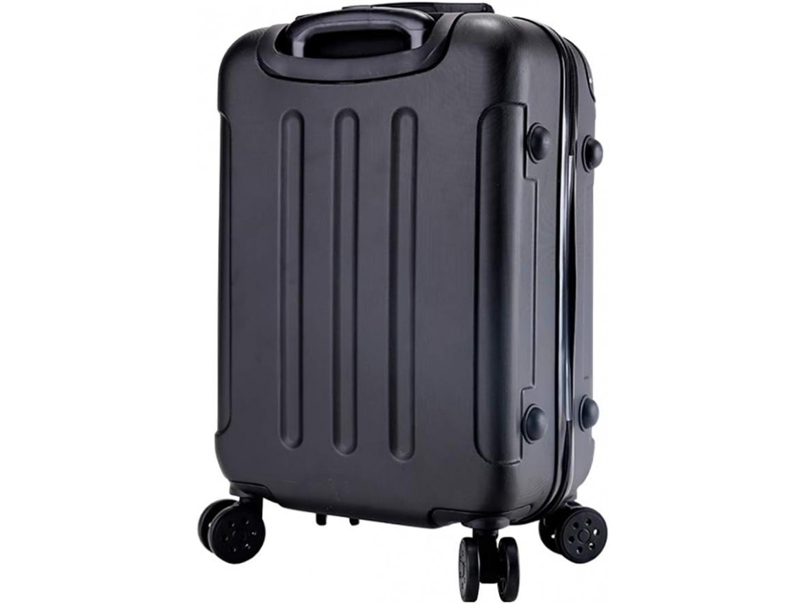 Maleta De Cabina 4 Ruedas Negro Viaje Semirrígida DED