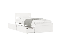 Maison Exclusive - Estructura Cama Sin Colchón Madera Maciza Pino Blanca 100x200cm